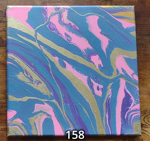 An 12x12 paint pour piece
